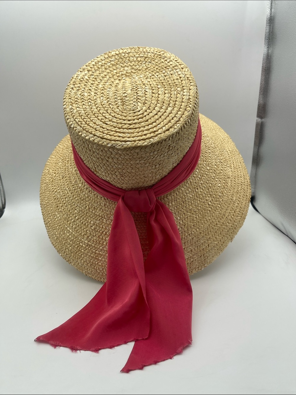 Eugenia Kim Straw Hat Beach Sun Sunhat Ribbon Tie Adjustable - Picture 4 of 12